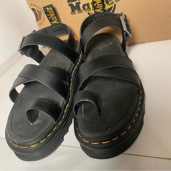 Dr. Martens Black Leather Buckle Sandals Size 9 - Picture 14 of 15